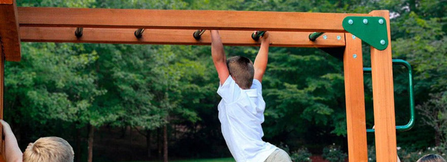 How To Set Up Monkey Bars In Your Backyard - Wooden monkey bars