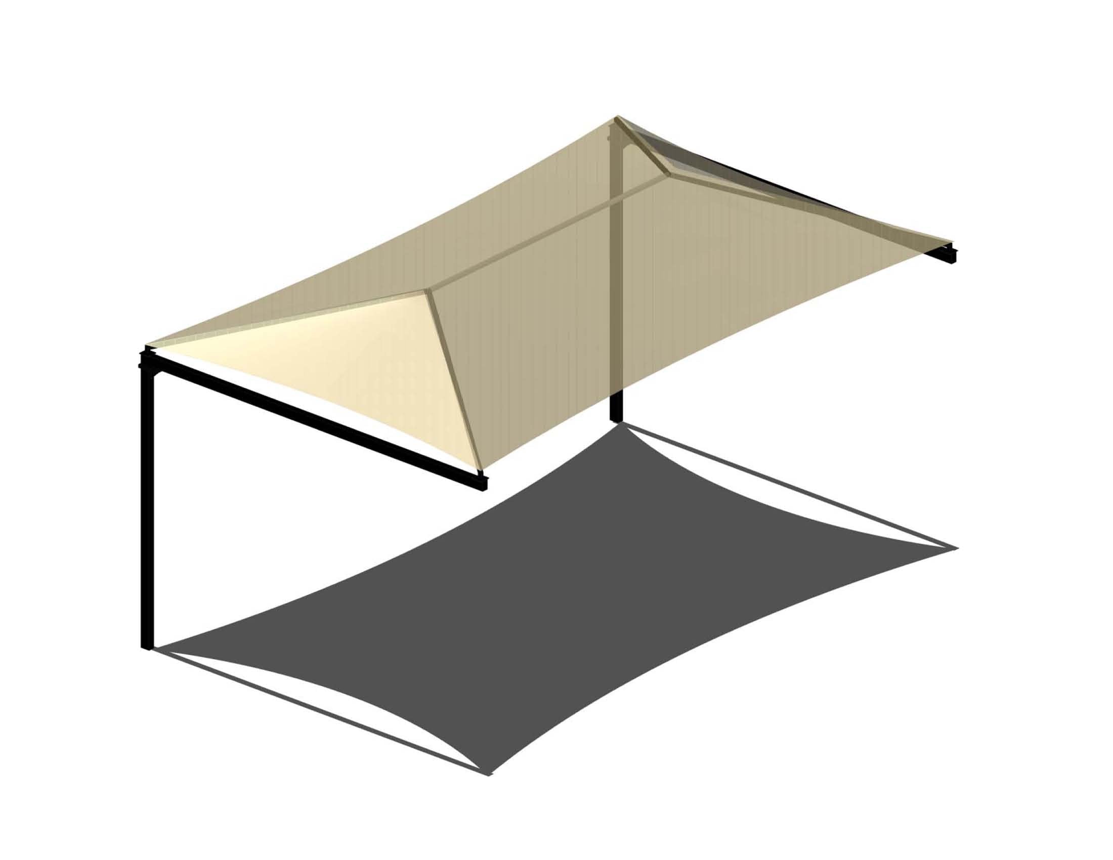 Full Cantilever Hip Shade Structure
