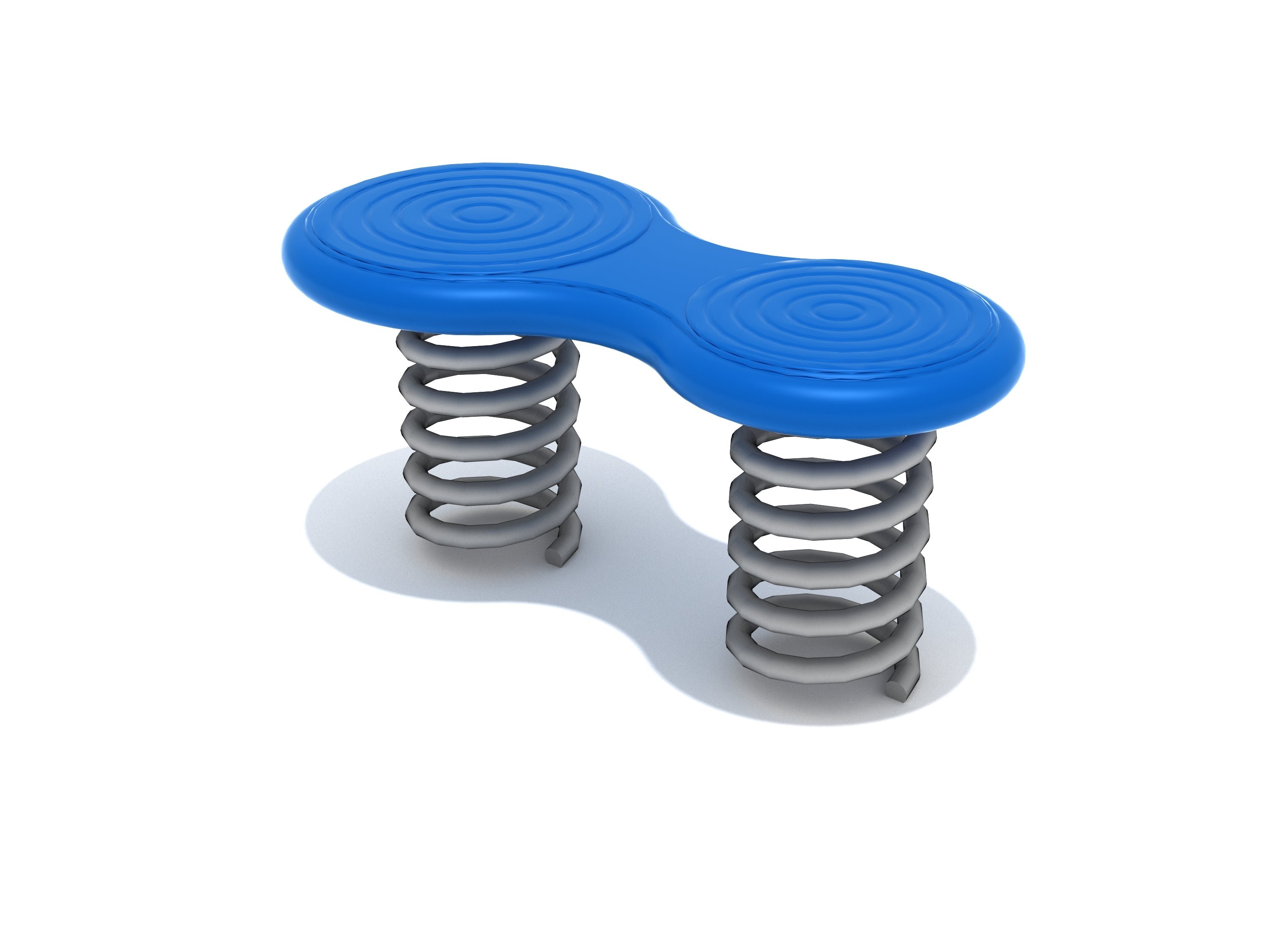 Single Balance Board with blue textured platform and dual heavy-duty steel springs for outdoor fitness and balance training
