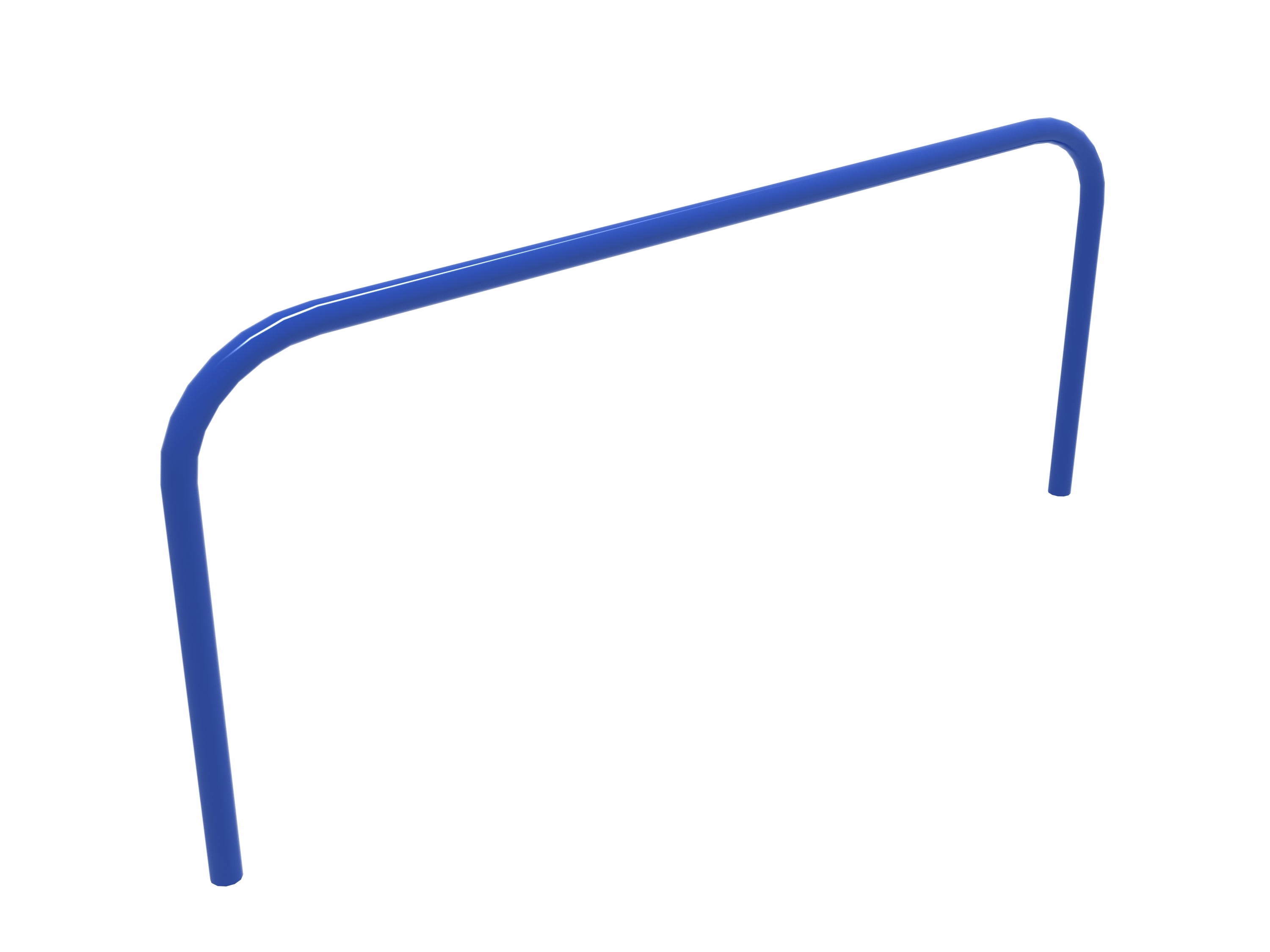 Single Vaulting Bar playground fitness equipment in blue galvanized steel with rust-resistant powder-coated finish
