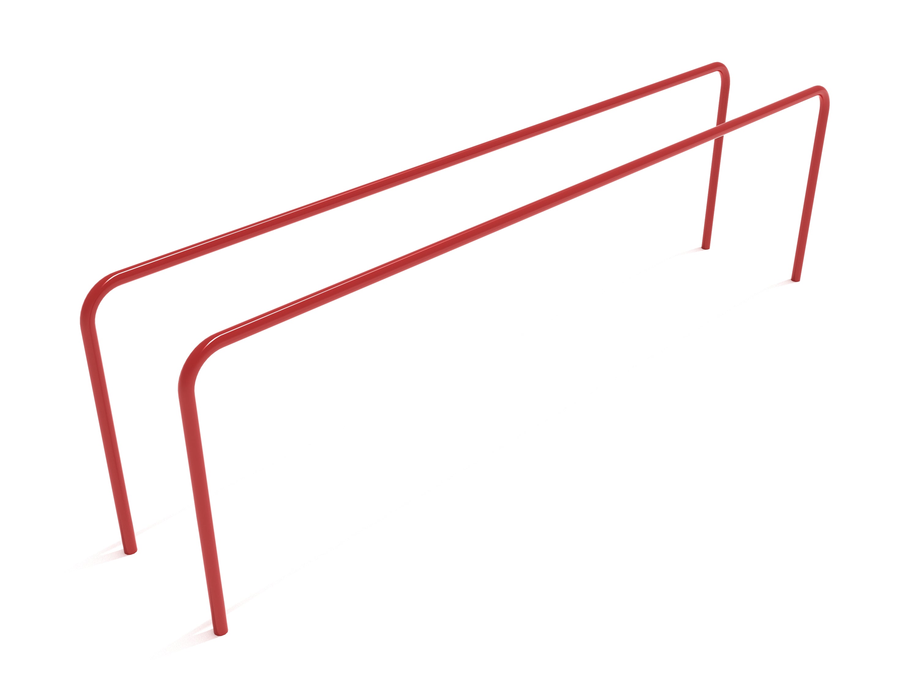 Parallel Training Bars playground fitness equipment with two parallel red steel bars for strength training and active play