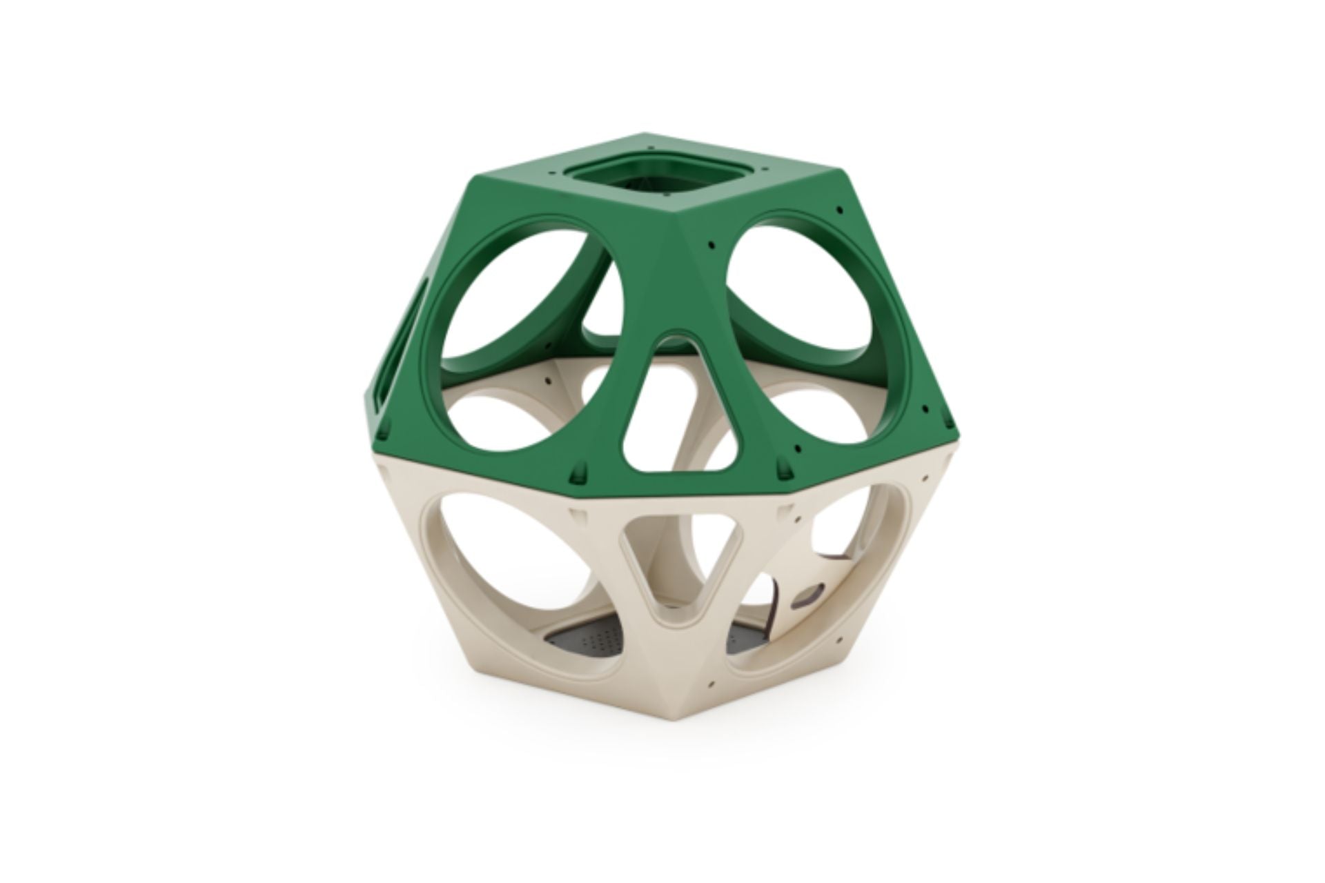 QubestQubest Green & Tan climbing equipment with geometric open-frame design, featuring one green and one tan half.
