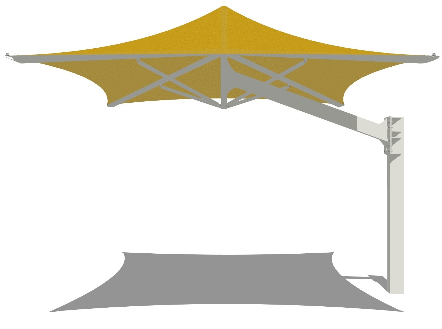 4 Sided Center Post Conical Umbrella