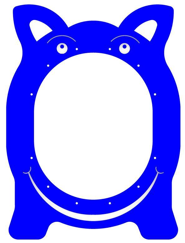 Blue animal-shaped double straight climbing tunnel with side cutouts for ventilation and visibility, designed for children's play and motor skill development.