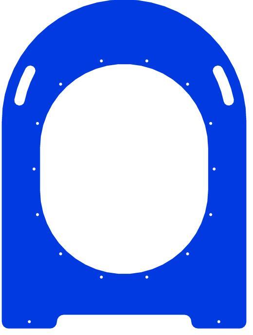 Blue double straight crawl tube playground tunnel with animal face cutouts, ventilation holes, and side openings for visibility and airflow