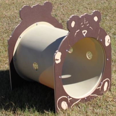 Buttons the BearClimbing Tunnels playground tunnel with friendly bear face and sturdy design on grass