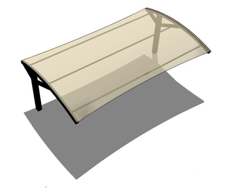 Arched Offset Cantilever Shade Structure