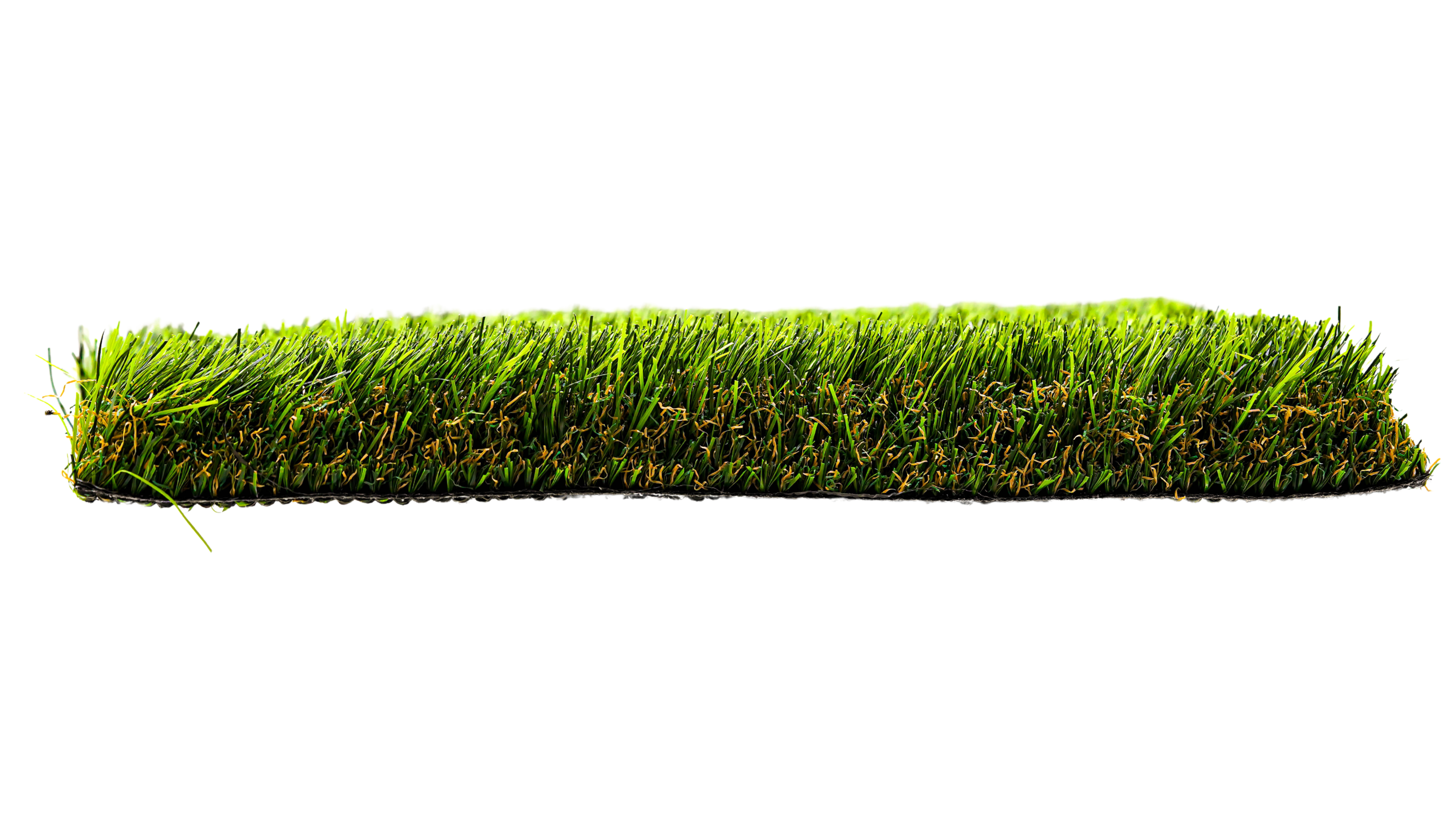 Dense artificial playground turf with vibrant green and yellow fibers, providing a safe, durable, and low-maintenance play surface.