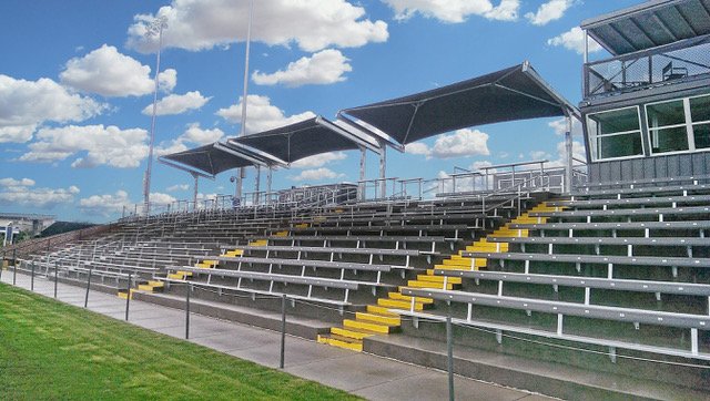 Full Cantilever with Single Slope Roof Shade Structure