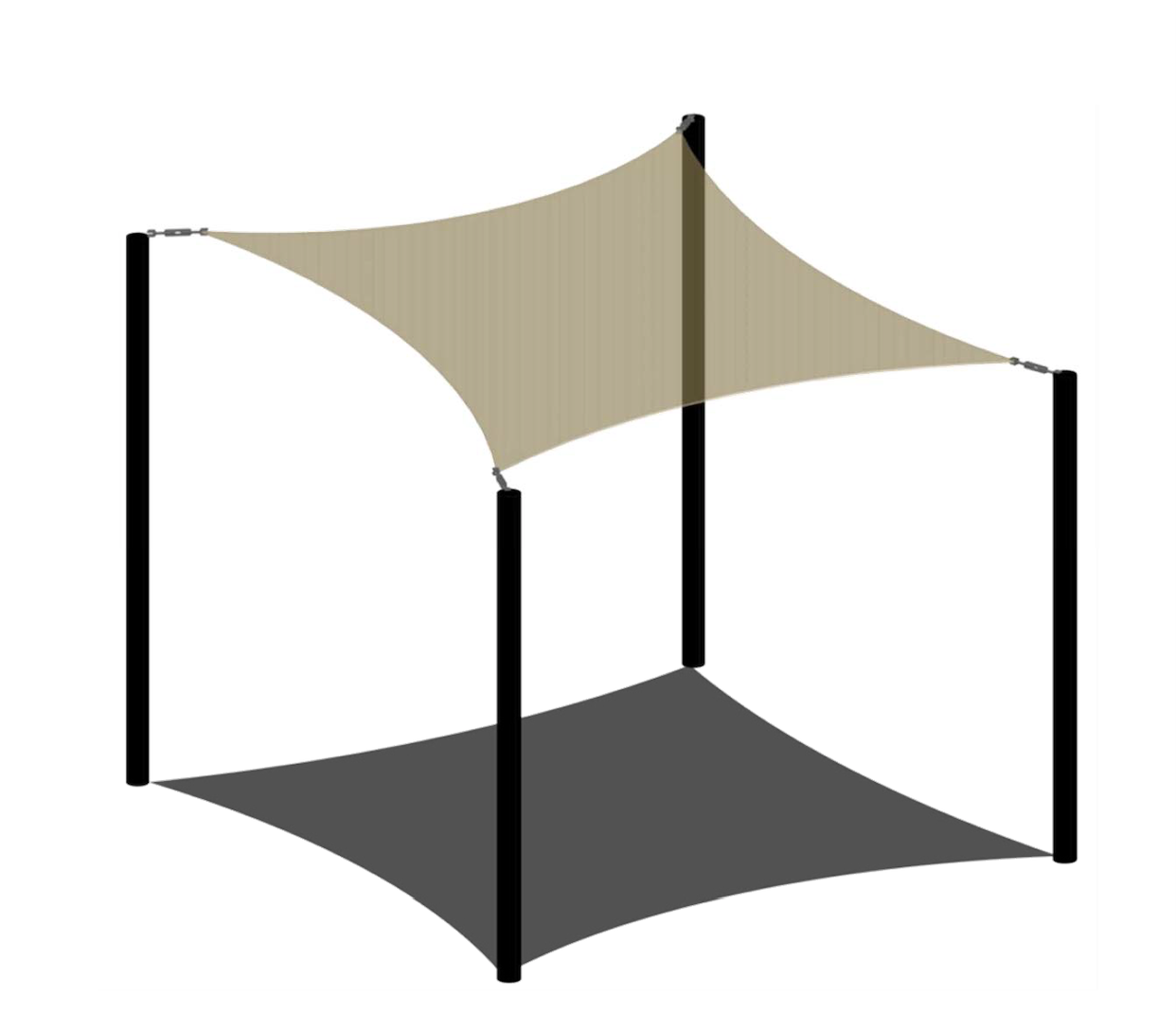4 Point Sail Shade Structure