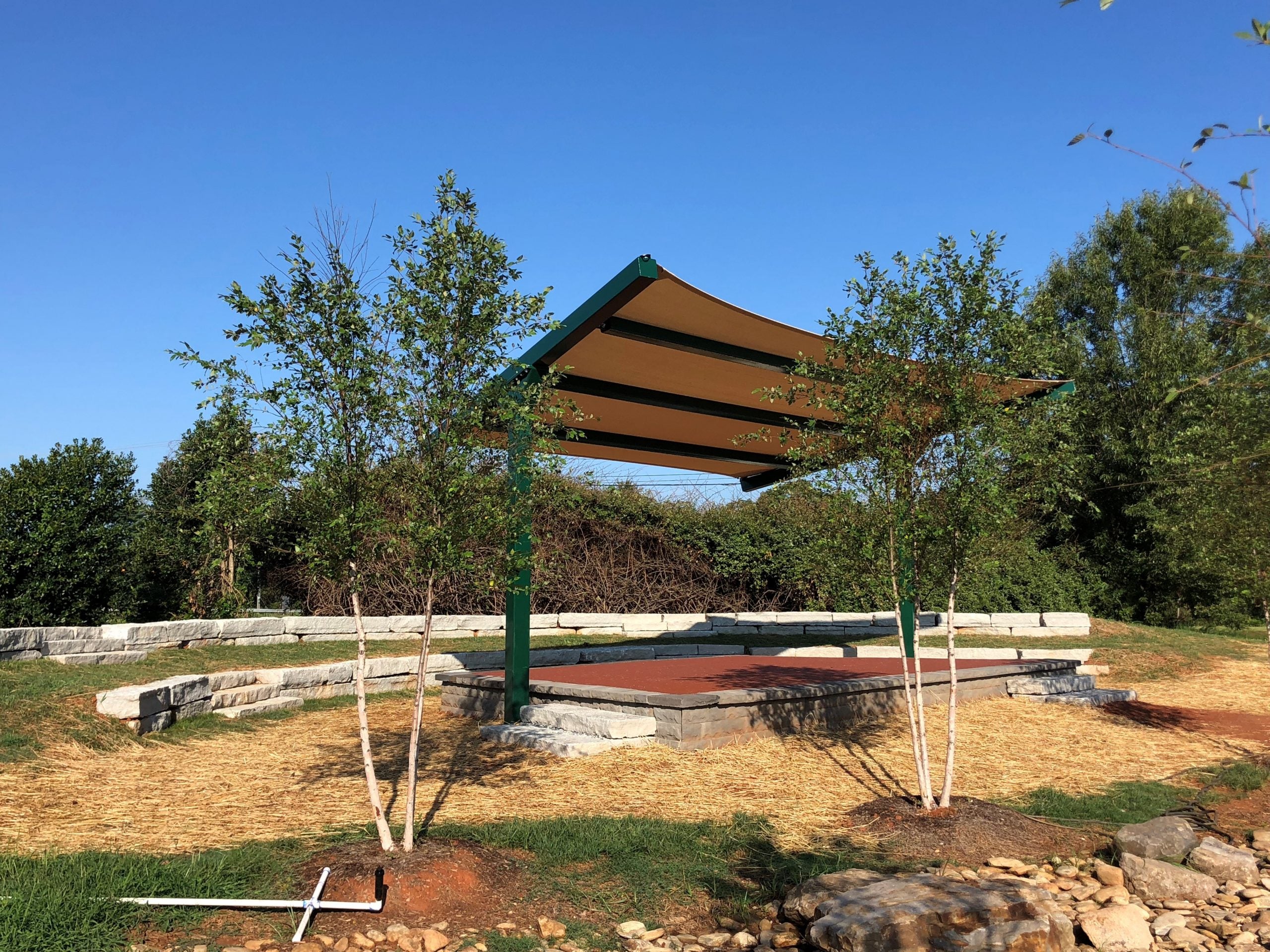 T-Post with Single Slope Roof Shade Structure