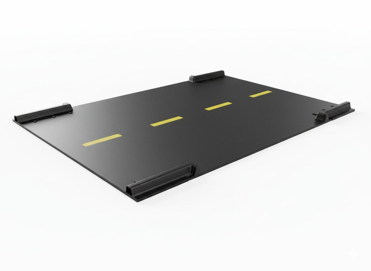 Trike Path Extra Pieces straight black track segment with yellow dashed centerline and raised edges for playground racetrack