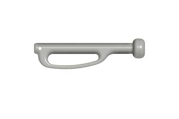 Gray ergonomic mallet with rounded head designed for Harmony Park musical instruments, featuring a comfortable grip and durable build.