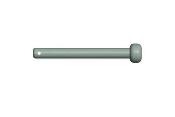 Single gray percussion mallet with rounded head, designed for outdoor musical instruments, featuring durable, ergonomic construction.