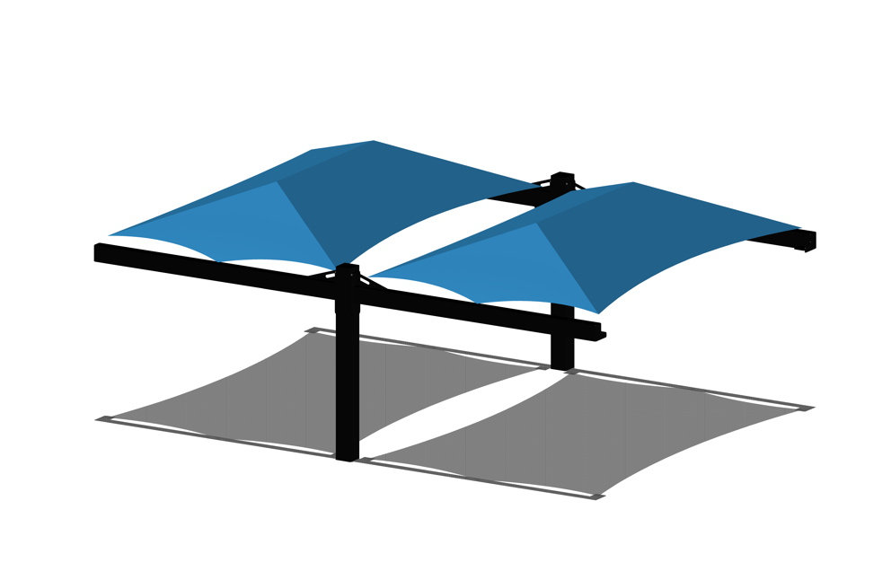 double wide patio umbrella Full Hip Cantilever Double Wide Shade