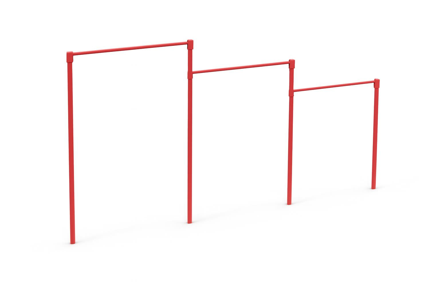 Triple Horizontal Bar Fitness Course Section WillyGoat Playgrounds