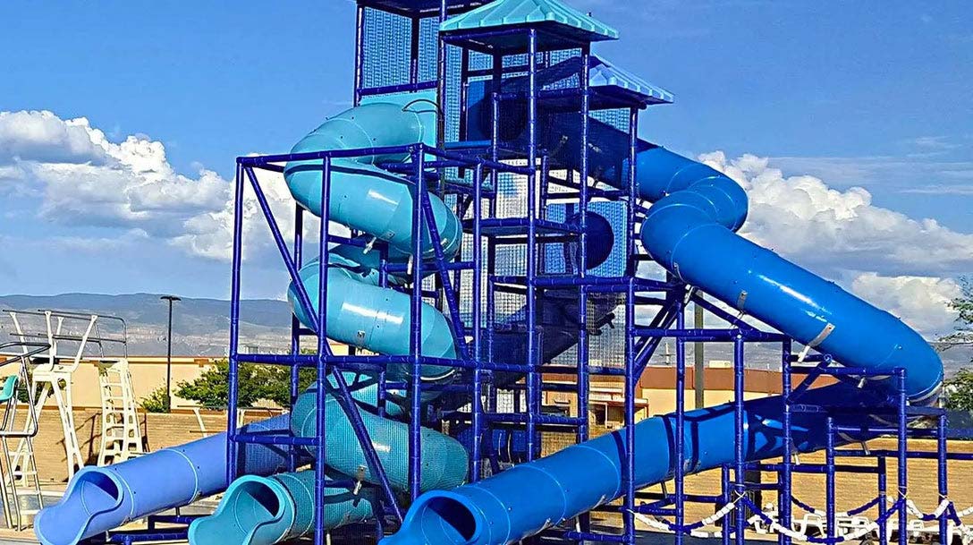 Water Slides at community pool