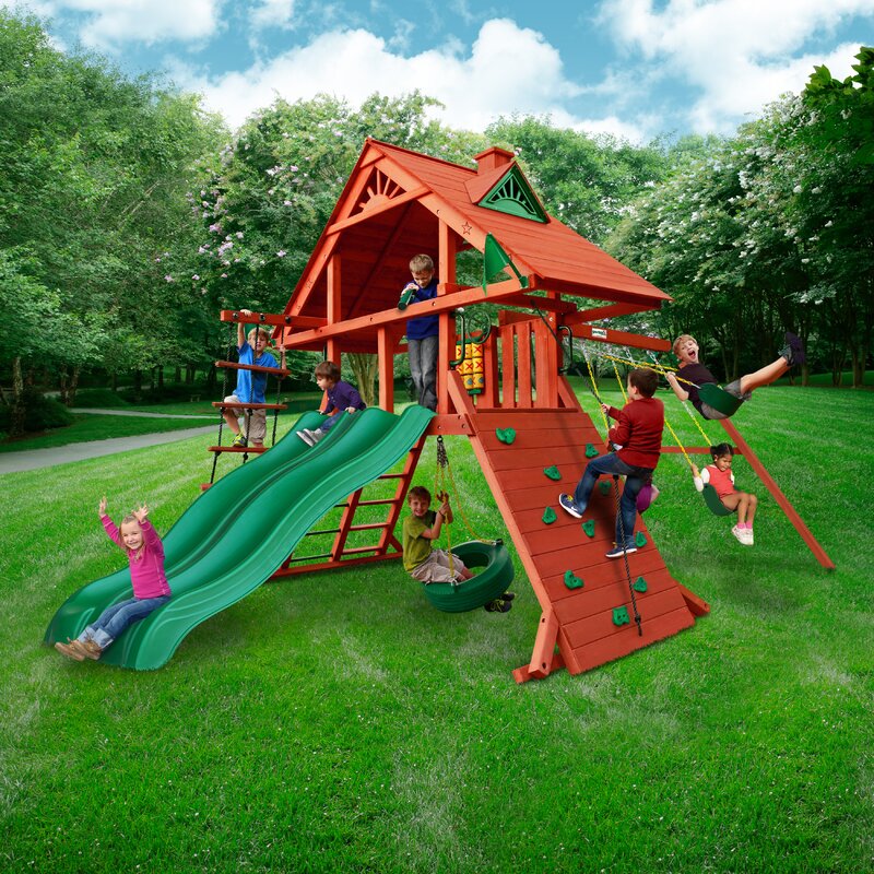 Sun Palace Extreme Wooden Swing Set WillyGoat Playgrounds