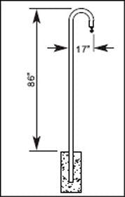 Galvanized metal lantern hanger with curved hook and in-ground mount for outdoor lanterns