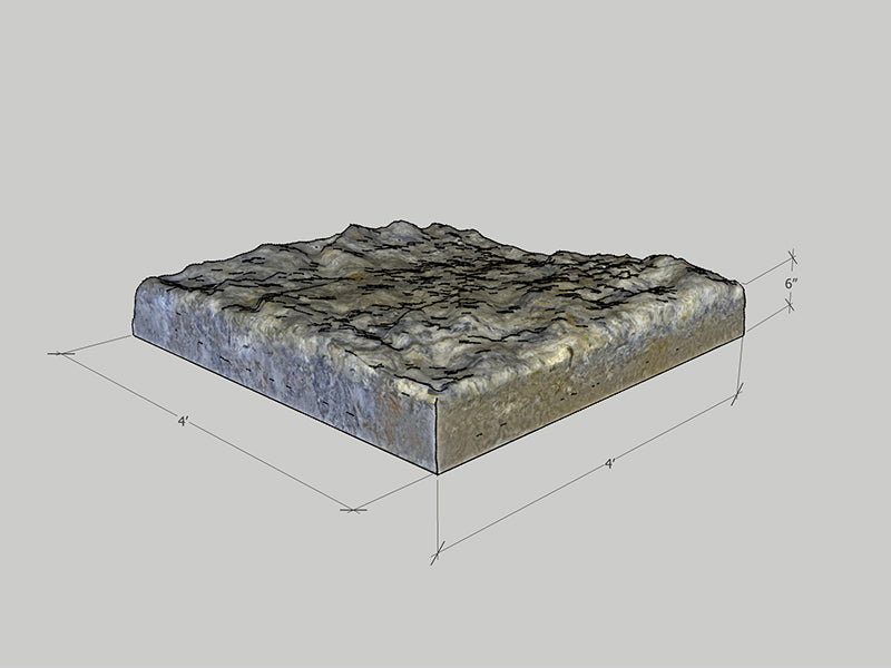 Modular Climbing Panel with textured rugged grey surface and varied handholds for versatile climbing play areas
