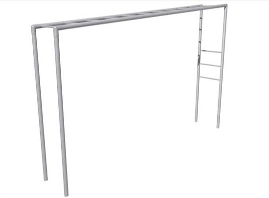Inclined Challenge Ladder with angled metal frame and horizontal rungs for climbing, fitness, agility, and playground use