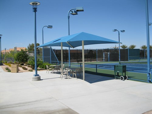 Hip Roof Shade Structure with 2 Posts