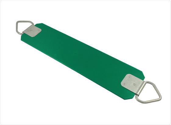 Green Swing Set Belt Seat with steel core and galvanized hardware for commercial playgrounds, durable and vandal-resistant