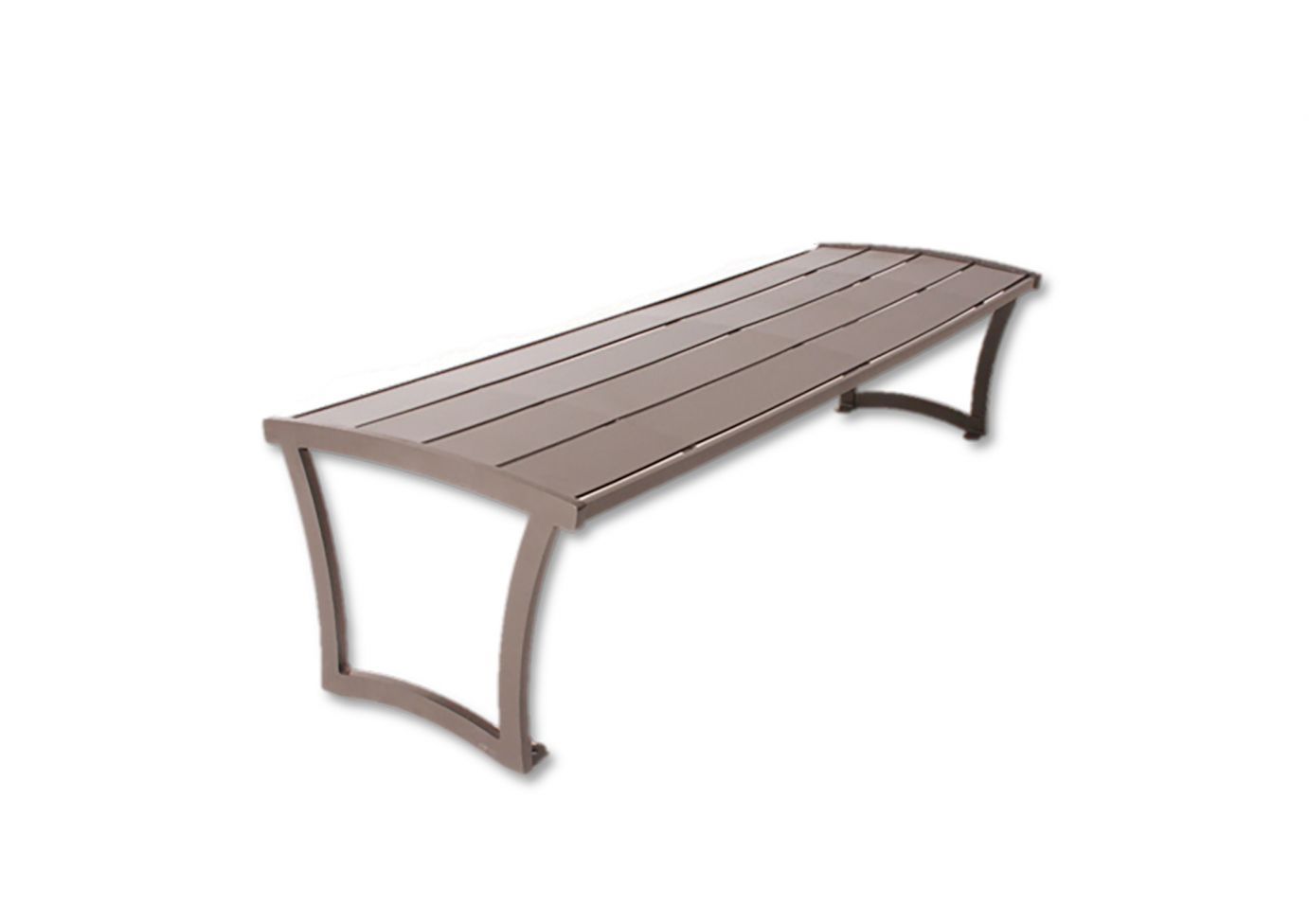 Madison Bench without Back - Powder Coated Steel | WillyGoat Playground & Park Equipment