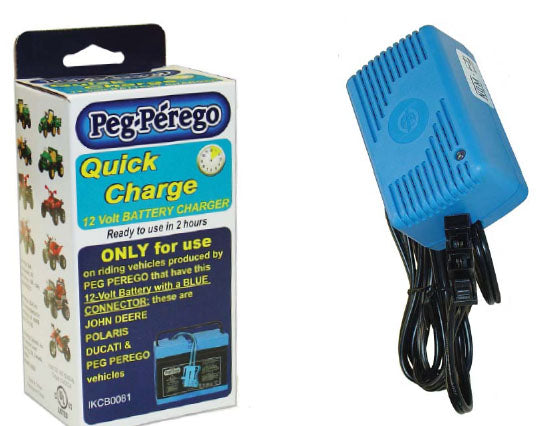 12v battery charger for peg perego Replacement 12 Volt Quick Battery Charger For Peg Perego
