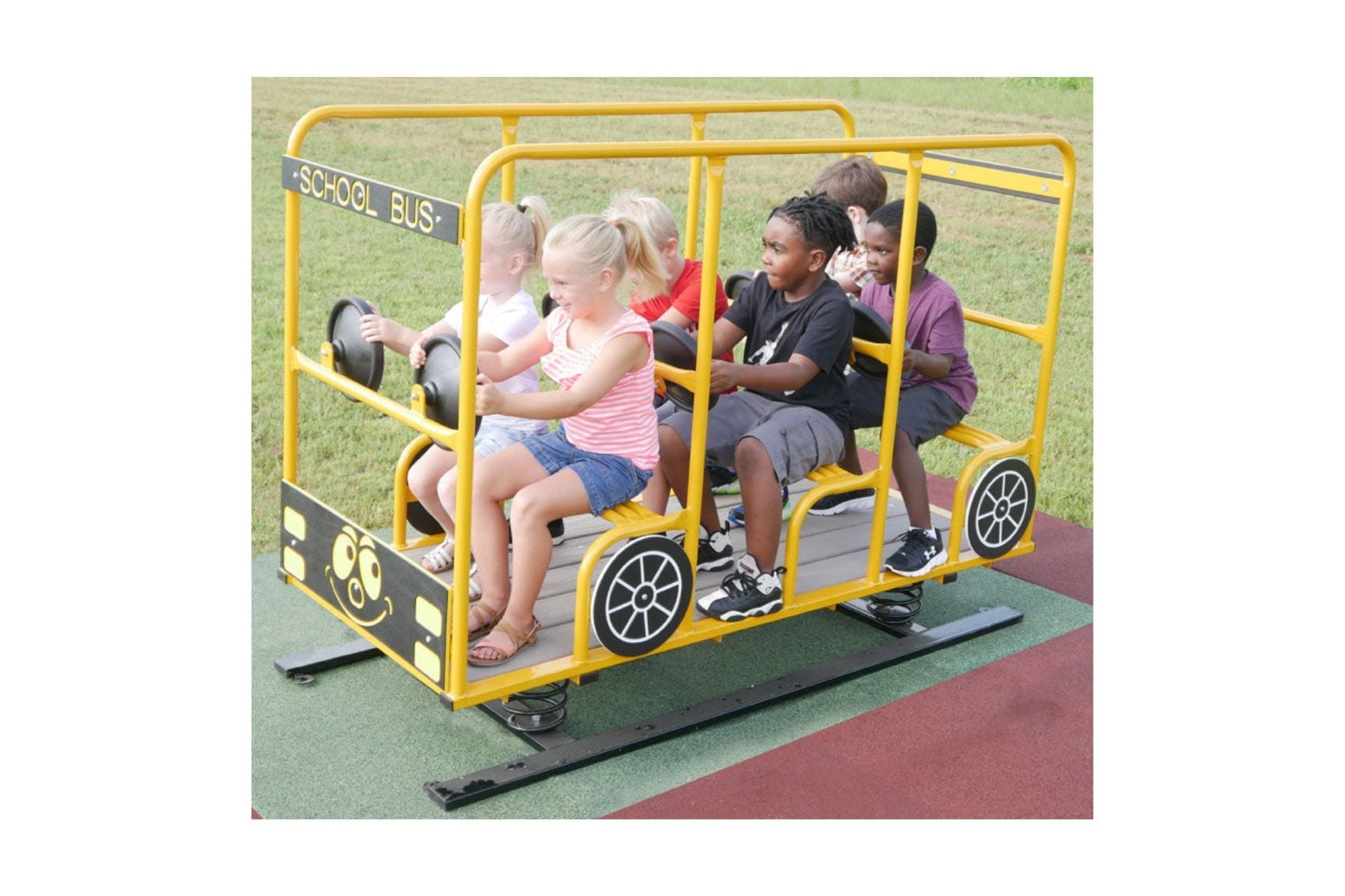Happy Time School Bus Multi Passenger Spring Rider