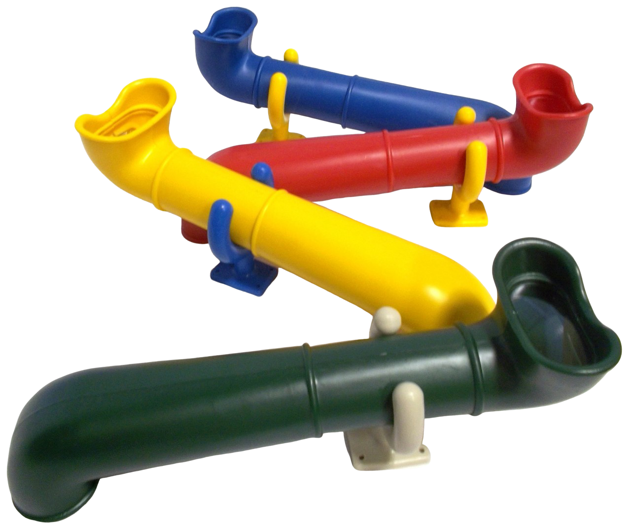 PeriscopeSwing Set Accessories in blue, red, yellow, and green molded polypropylene with mounting brackets and swivel lens