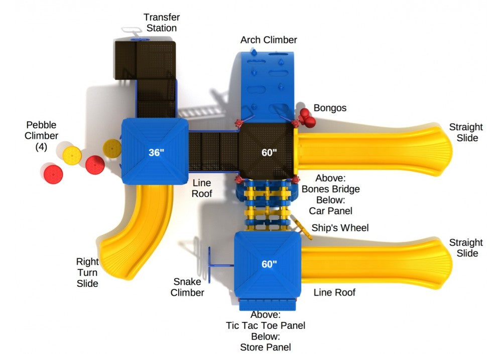 Ditch Plains Playground Top View With Parts