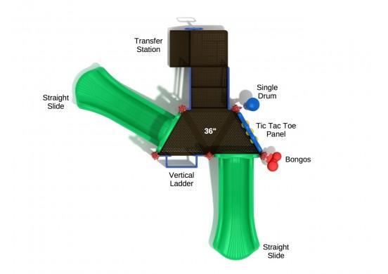 Madison Playground Top View With Parts