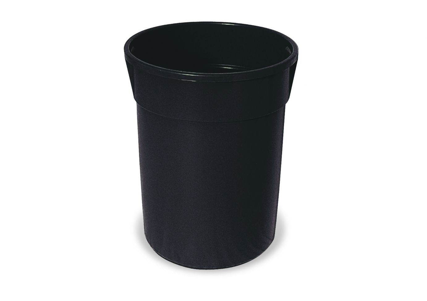 Black heavy-duty plastic liner for 32 or 55 gallon trash receptacles, durable and flexible fit, Plastic Liner for Trash Receptacle