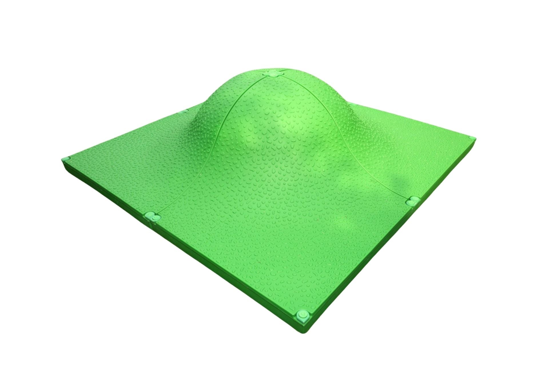 Snug Play Mini Mound green textured curved playground mound for interactive outdoor play and creative exploration