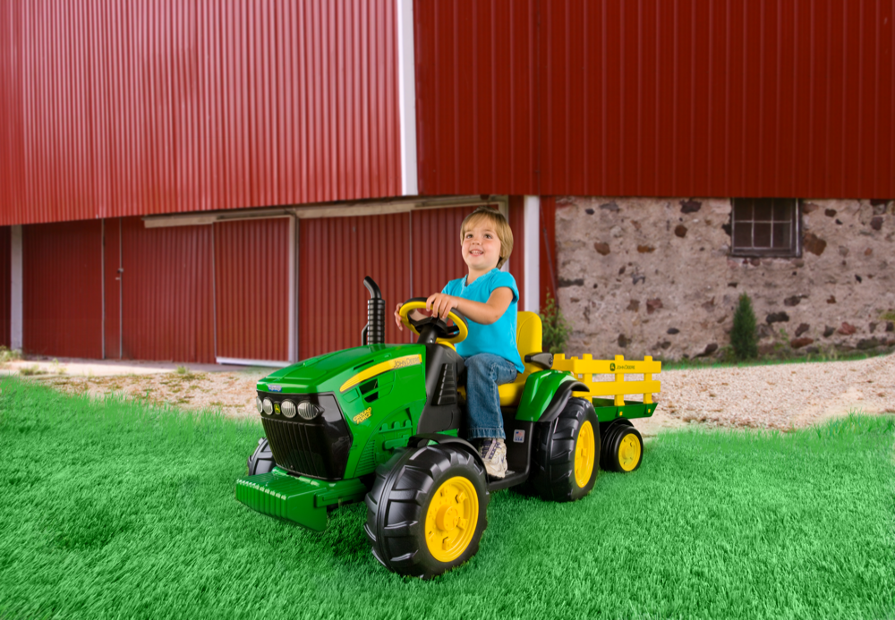 John Deere Ground Force Tractor With Trailer | WillyGoat Playground & Park Equipment