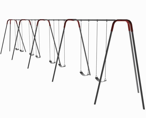 Heavy Duty Modern Swing Set - Your Choice of 2 to 8 Seats, 8 to 12 Feet Tall