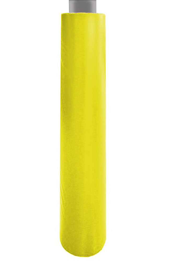 Bright yellow cylindrical foam safety padding wrapped around a vertical metal playground pole with durable Velcro closure.