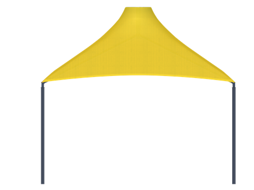Sahara Roof Shade Structure with 4 Posts and 14' Entry | WillyGoat.com