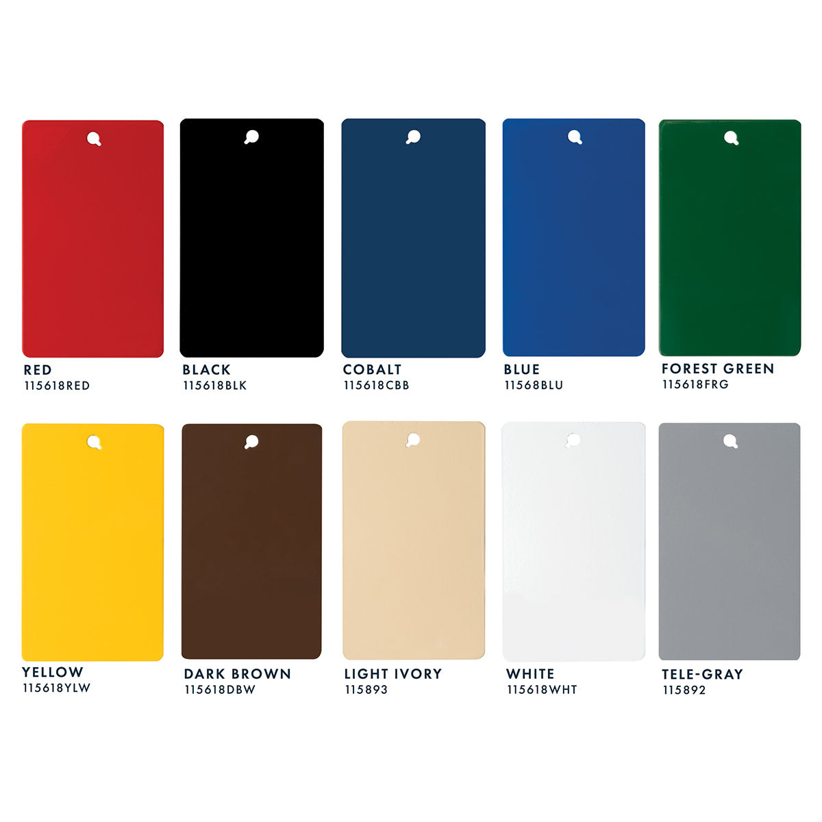 Color swatches of cantilever shade fabrics in red, black, cobalt, blue, forest green, yellow, dark brown, light ivory, white, and tele-gray.