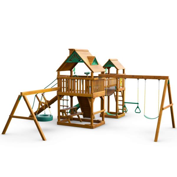 Pioneer Peak AP Wooden Swing Set (Fort Add-On/Multiple Roof Options) | WillyGoat Playground & Park Equipment