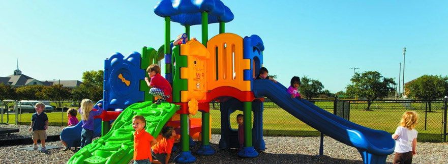 The Most Popular Playground Equipment in the U.S. - Discovery Range Playground With Roof