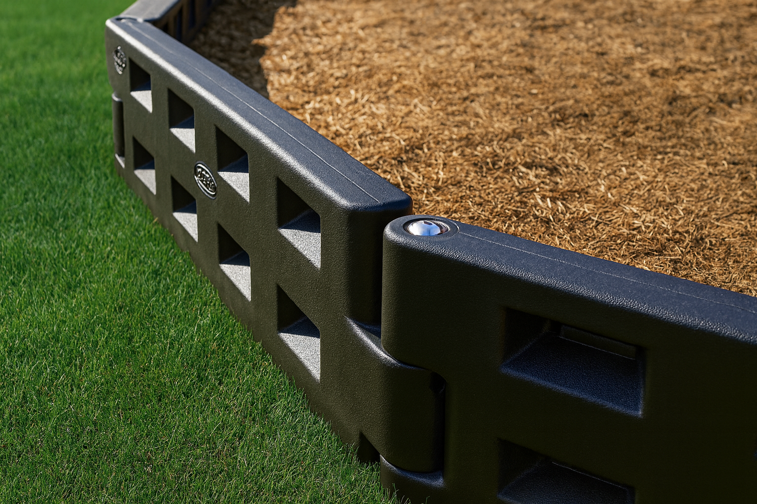 Plastic Playground Border with Spike, 12 Inches Tall