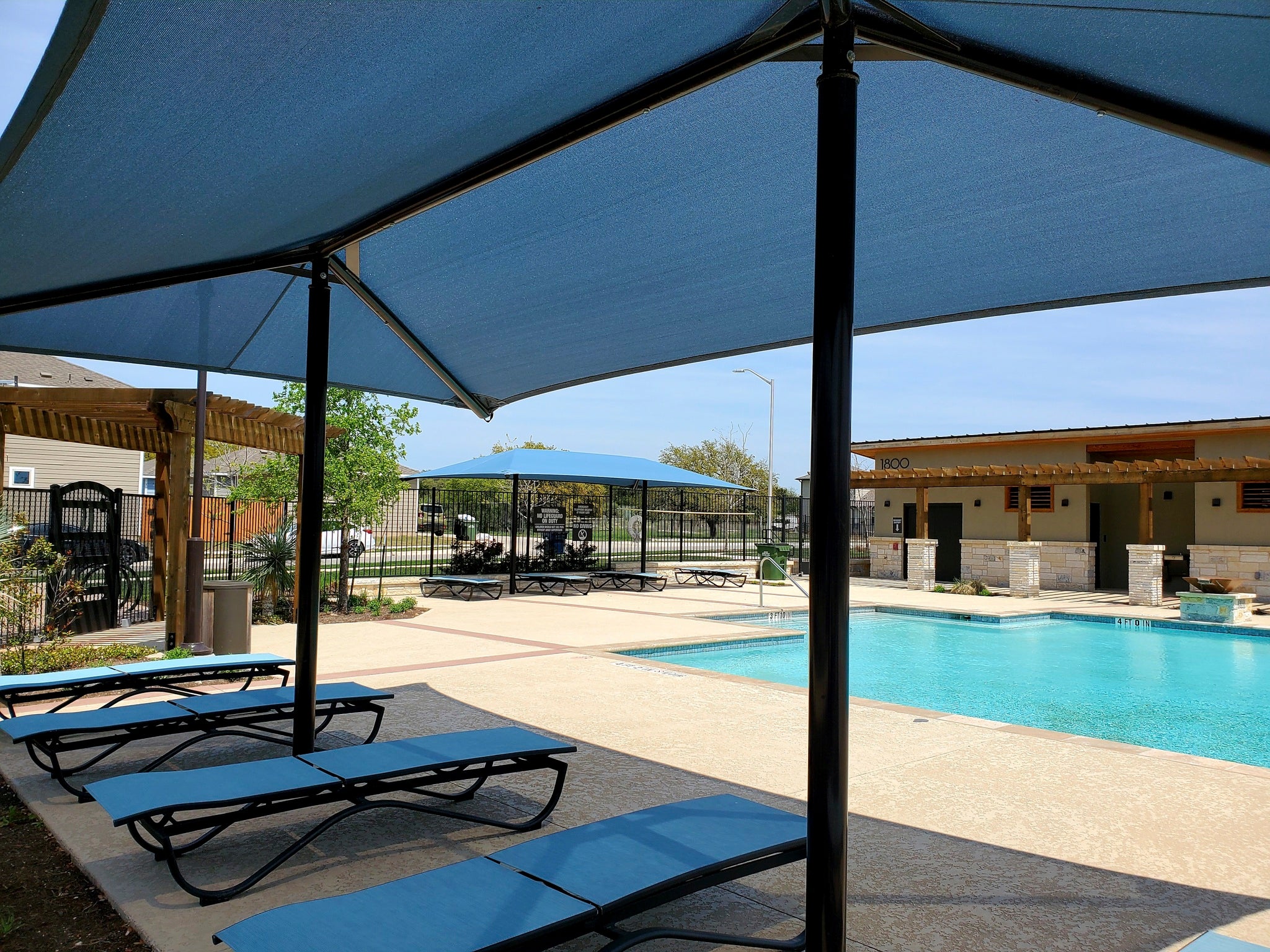 2 Post Umbrella Hip Shade Structure