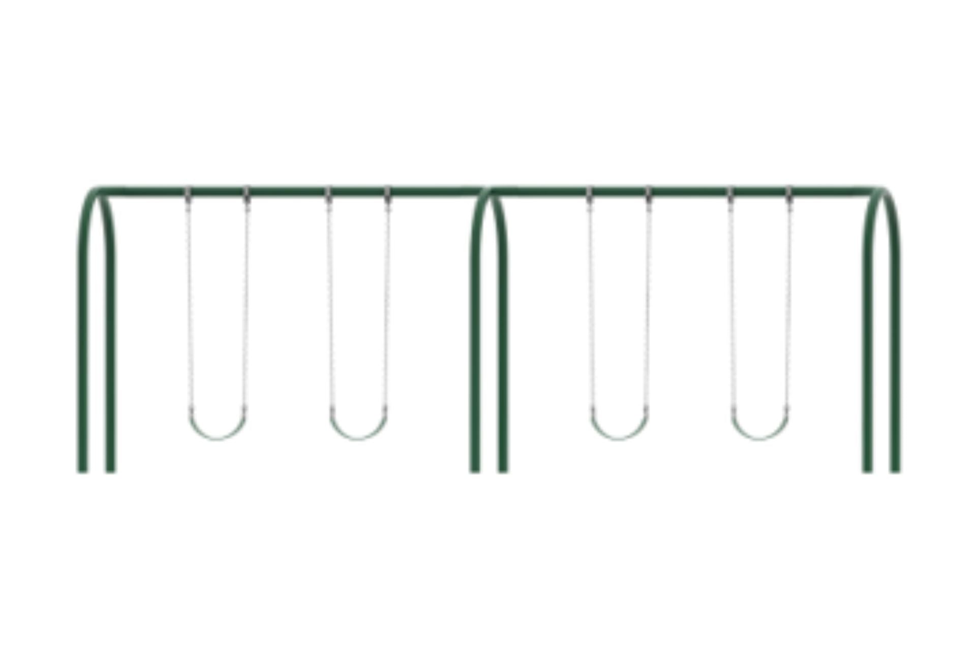 3.5 Inch Metal Post Arch Swing Set
