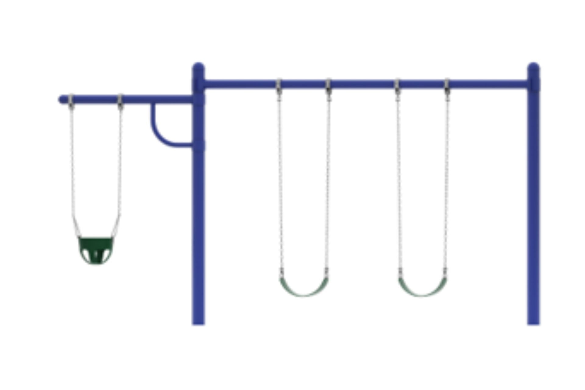 5 Inch Single Post Swing Set With Cantliver Arm