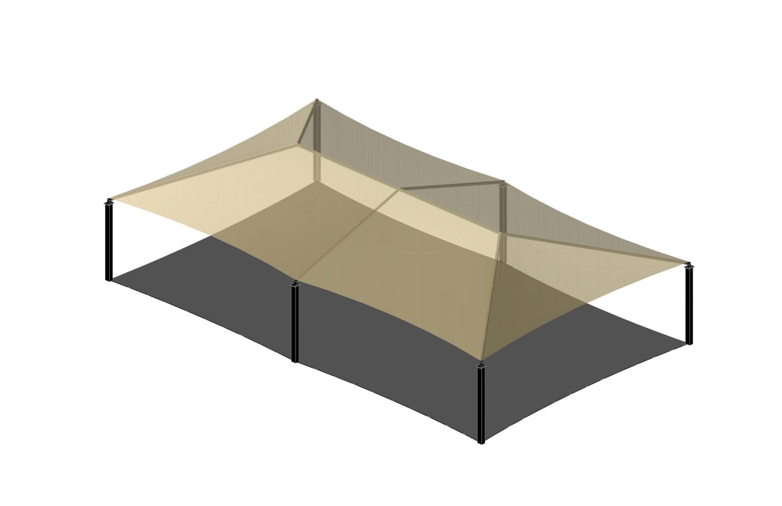 6 Post Hip Shade Structure