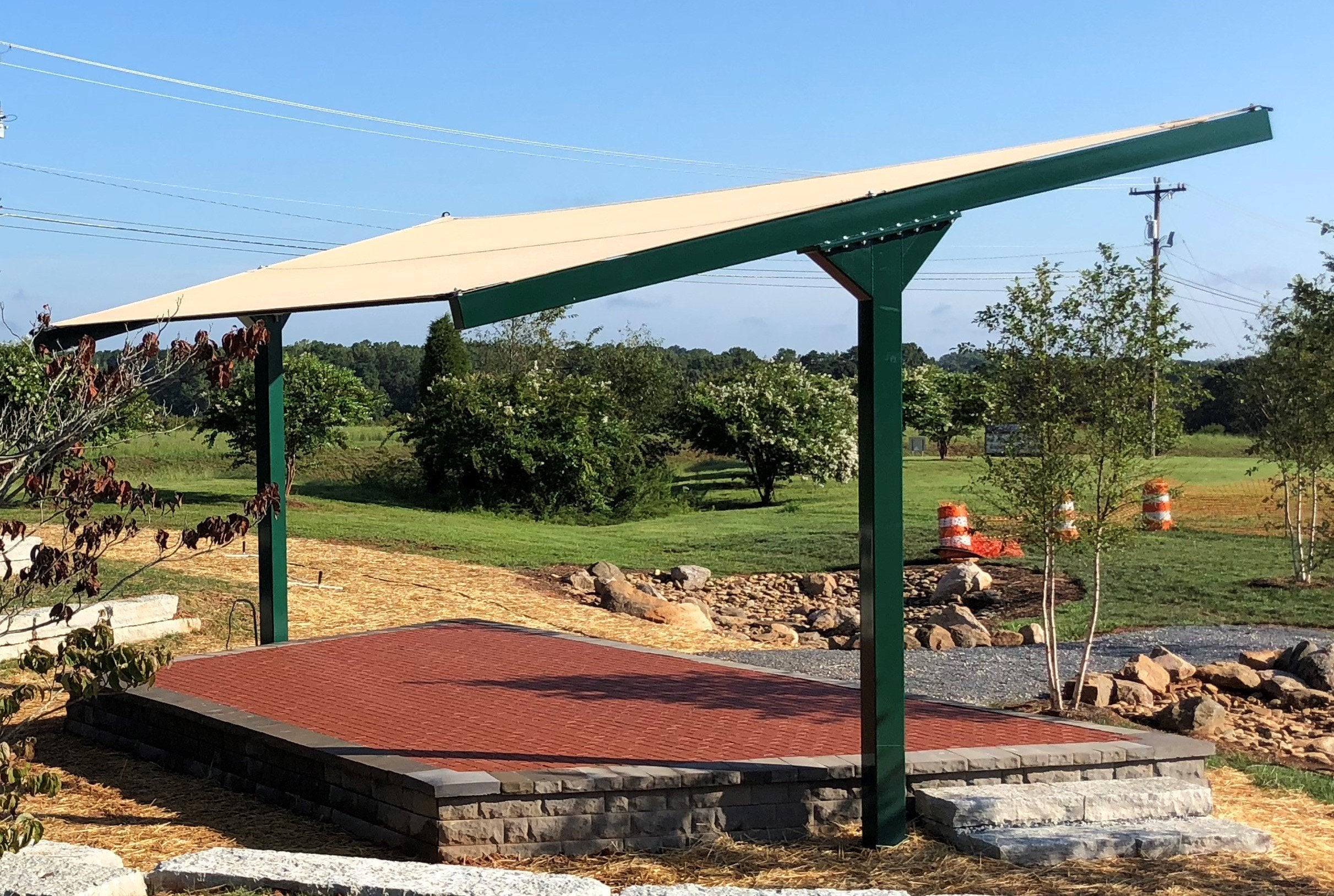 T-Post with Single Slope Roof Shade Structure