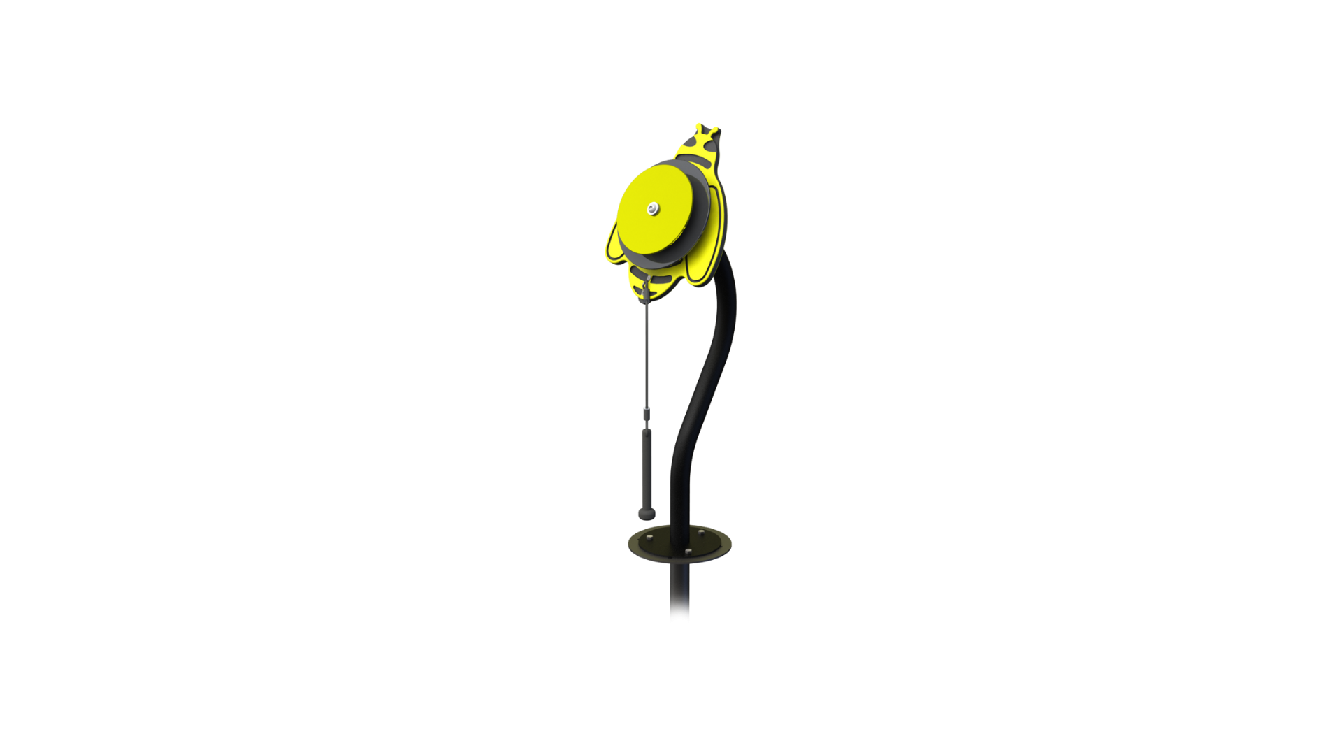 Melody Bees A Bell inground mount musical bee instrument with attached mallet