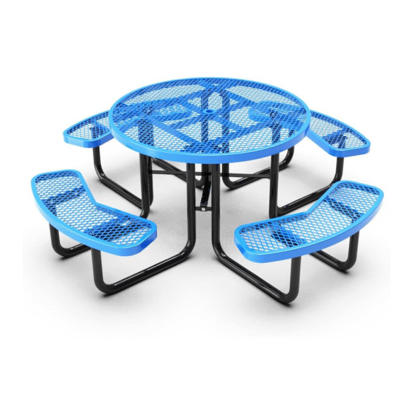 Expanded Metal 46" Round Picnic Table